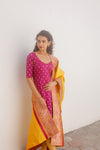 Aakruti Magenta & Yellow