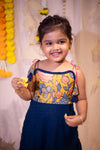 Ishani Teal with Yellow Mini