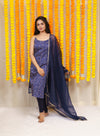 Sarika Blue Bandhini Kurti