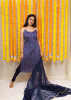 Sarika Blue Bandhini Kurti