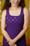 Isai Violet Kurti with Sharara (Set of 3)