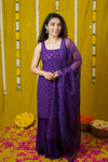 Isai Violet Kurti with Sharara (Set of 3)