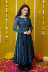 Pirainila Teal Anarkali Kurta (Set of 2)