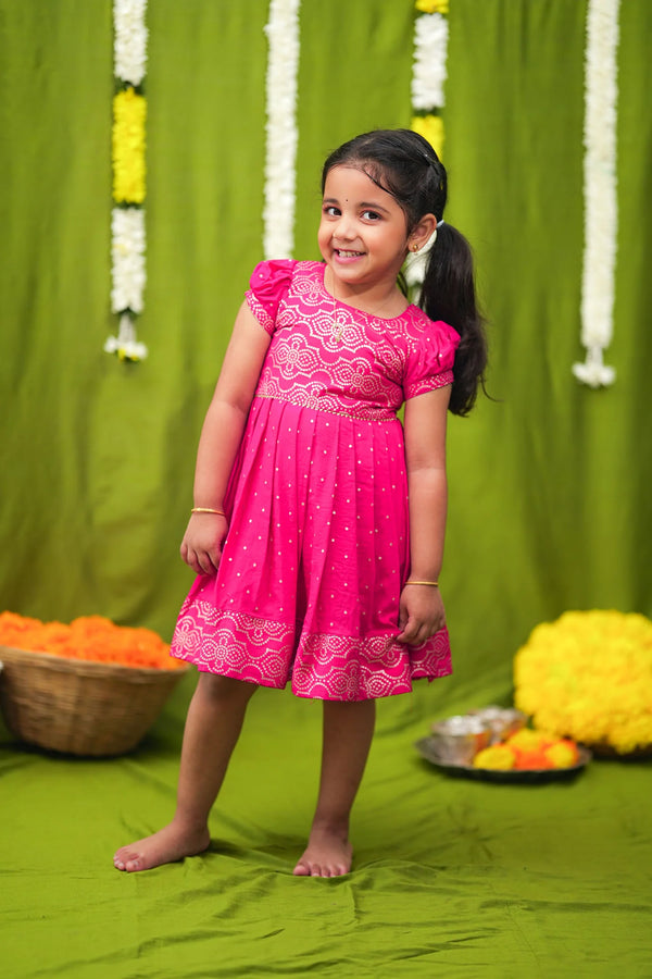 Pravya pink Frock mini