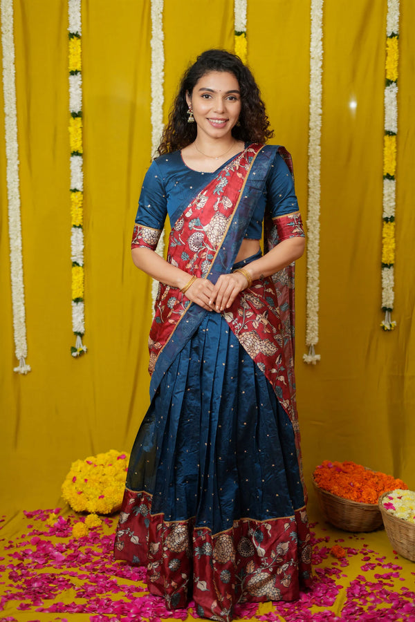 Manaswini Teal Lehenga Set