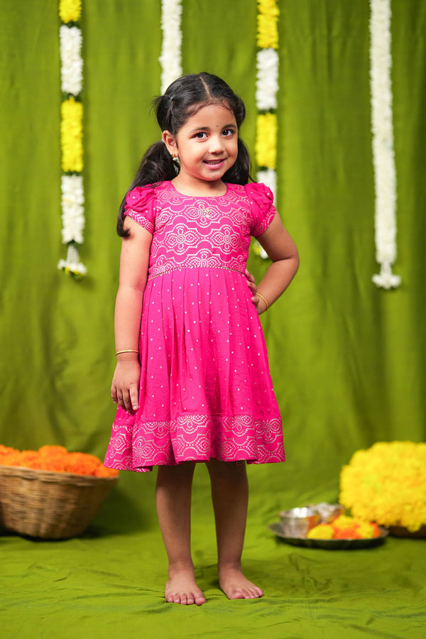 Pravya pink Frock mini