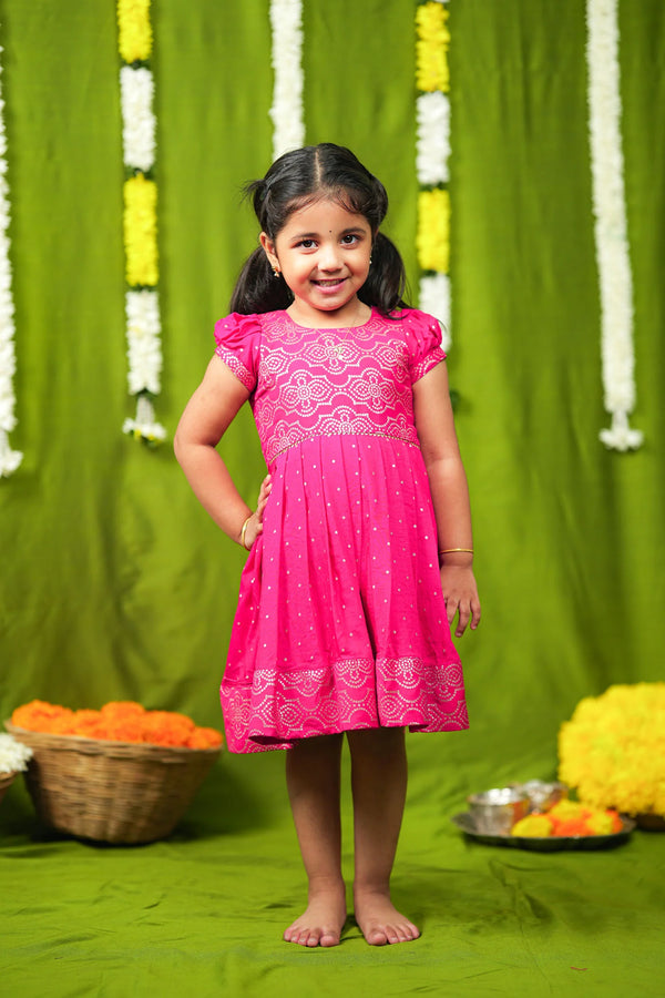 Pravya pink Frock mini