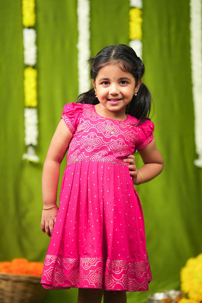Pravya pink Frock mini