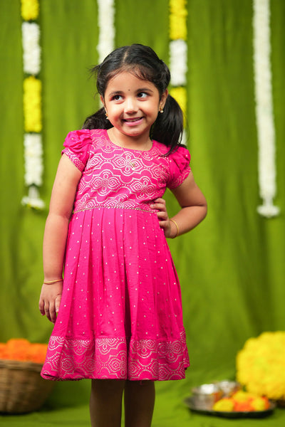 Pravya pink Frock mini