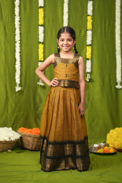 Prisha Mustard Lehenga Mini