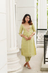Abhinaya Mint Green Kurti Set