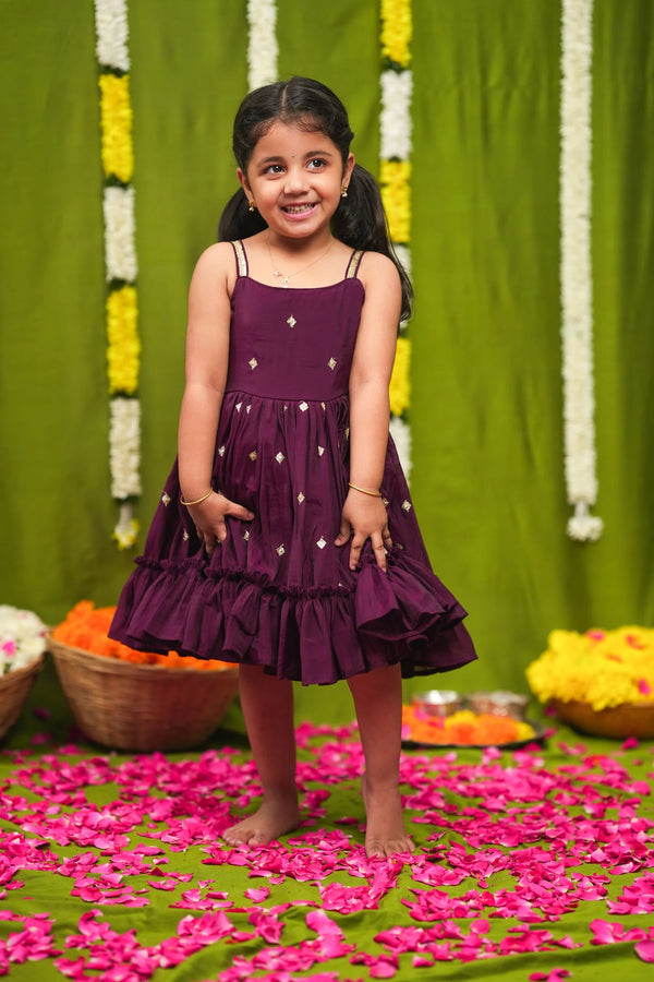 Meera Wine Frock Mini