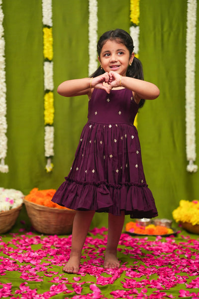Meera Wine Frock Mini
