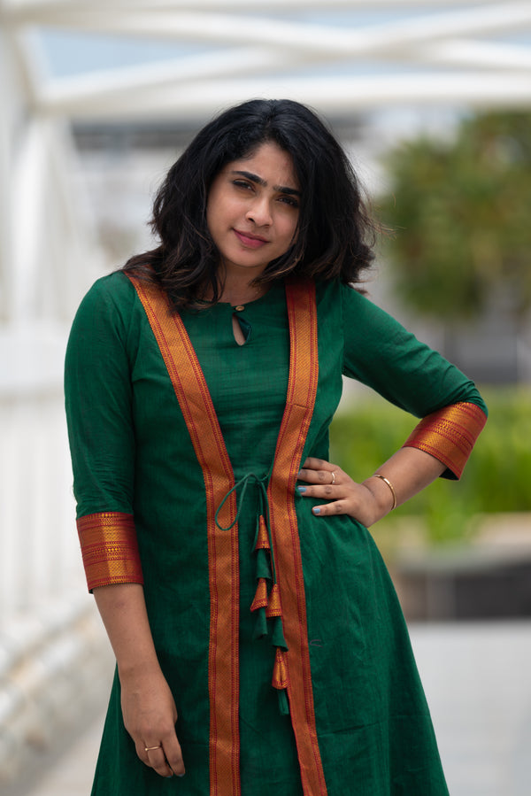 Kanchana Green Mangalagiri Kurti