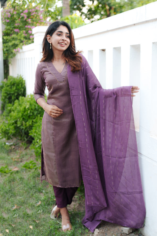 Ananya Violet Kurti Set