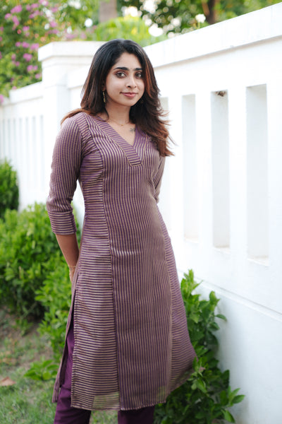 Ananya Violet Kurti Set