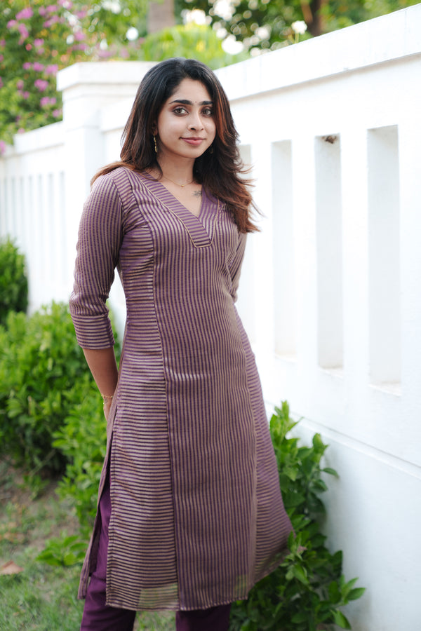 Ananya Violet Kurti Set