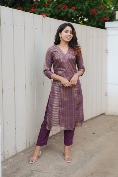 Ananya Violet Kurti Set