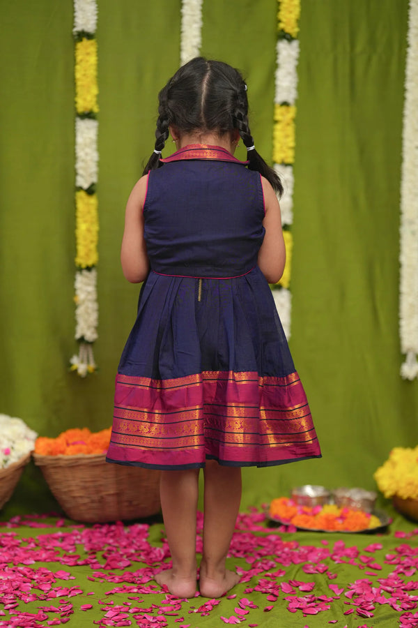 Jayanti Blue Frock Mini