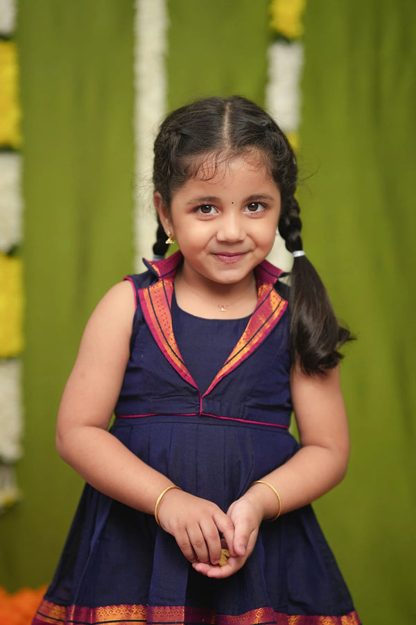 Jayanti Blue Frock Mini