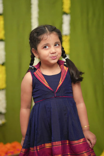 Jayanti Blue Frock Mini