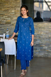 Pranjal Navy Blue Kurta Set