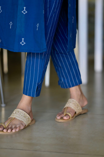 Pranjal Navy Blue Kurta Set