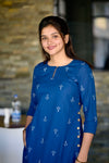 Pranjal Navy Blue Kurta Set