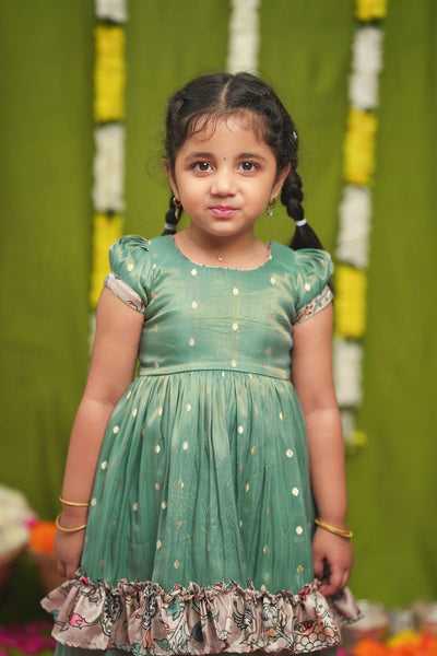 Charita Pastel green Frock Mini