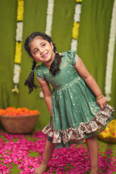 Charita Pastel green Frock Mini