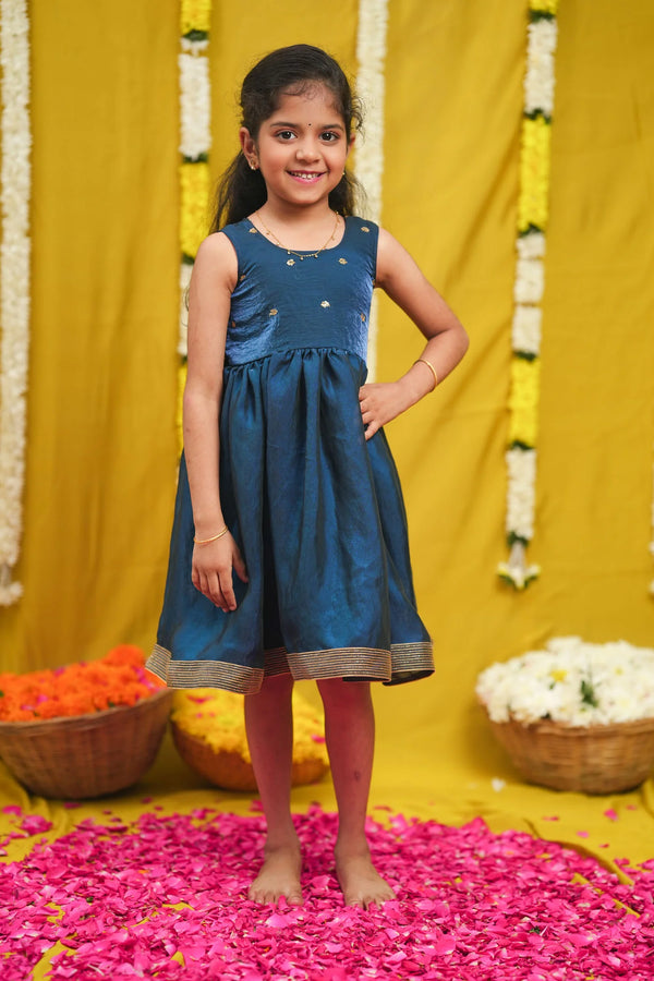 Mrinalini Blue Frock Mini