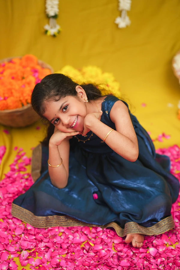 Mrinalini Blue Frock Mini