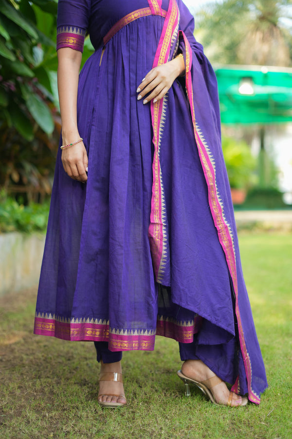 Avanti Royal Purple Anarkali Kurta Set