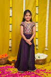 Tashi Purple Croptop Skirt Mini