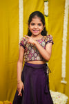 Tashi Purple Croptop Skirt Mini