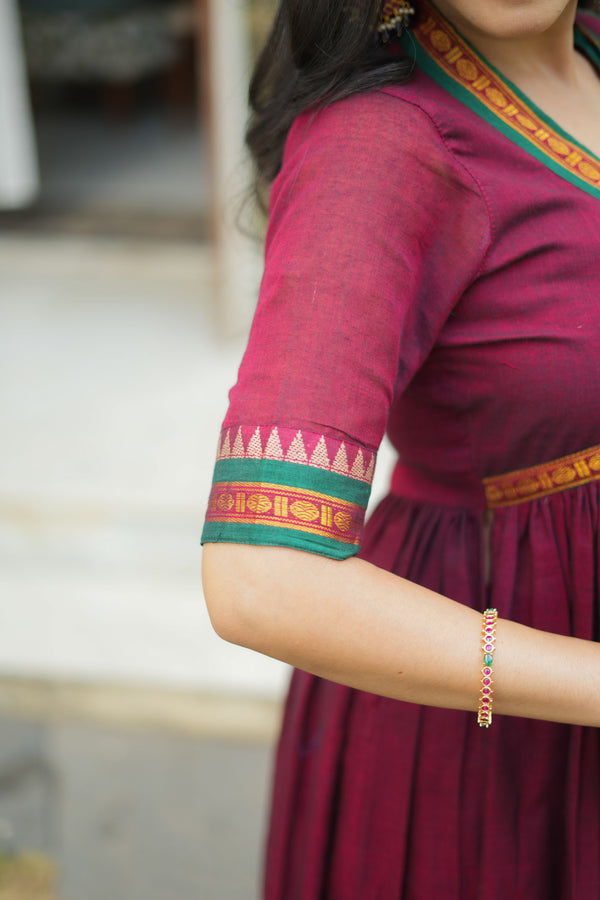Avanti Maroon Anarkali Kurta Set