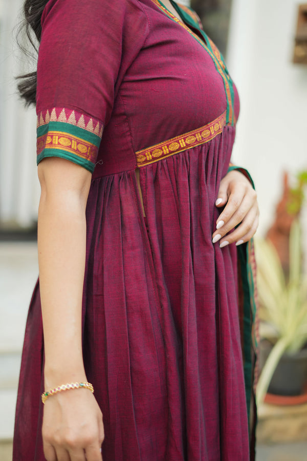 Avanti Maroon Anarkali Kurta Set