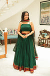 Sreeja Green Handwoven Lehenga Set