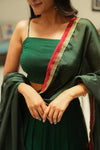 Sreeja Green Handwoven Lehenga Set