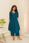 Charu Teal Kurti Set