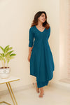 Charu Teal Kurti Set
