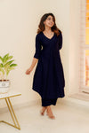 Charu Navy Kurti Set