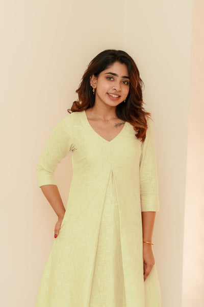 Charu Cream Kurti Set