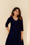 Charu Navy Kurti Set