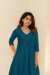 Charu Teal Kurti Set