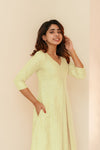 Charu Cream Kurti Set