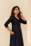 Charu Black Kurti Set