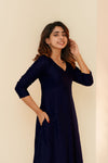 Charu Navy Kurti Set