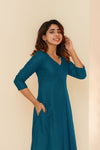 Charu Teal Kurti Set