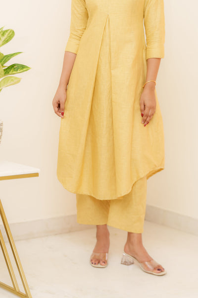 Charu Gold Kurti Set